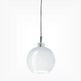 Bruck 100251CH Pendelleuchte chrom, Glas apricot, rund