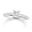 ZALES 1/2 CT. T.W. Princess Cut Certified Colorless Diamond Solitaire Engagement Ring in 18K White Gold