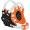 Black/Orange/White