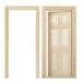 Dollhouse Miniature Furniture Wood Fairy Front 6 Panel Door 1/12, Wooden Color