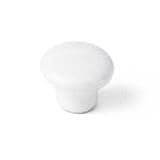 1 Dia White Ceramic Knob