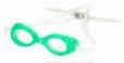 Z Leader Flash II Jr. Youth Swim Goggles, Clear/Green