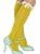 Fiorelle Norah Lacey Knee High Crochet Lace Button Boot Socks for Women &amp; Girls (Vintage Gold)