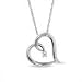 ZALES Diamond Accent Tilted Heart Pendant in Sterling Silver ss/diamond necks