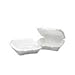 Boardwalk  0108 White Color Medium 3 Compartment Snap-It Foam Hinged Carryout Container (Case of 200)