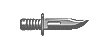 BrickArms Exclusive 2 to 4 Inch Scale Figure Style LOOSE Weapon Combat Knife (Silver)