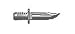 BrickArms Exclusive 2 to 4 Inch Scale Figure Style LOOSE Weapon Combat Knife (Silver)