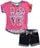 Liquid Gold Girl Big Girls' "Vivid Love" 2-Piece Outfit - pink/blue, 8