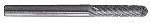 Carbide Cutter - Cylindrical Radius End, 1/8 dia., with Chip Breaker #46-19903