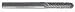 Carbide Cutter - Cylindrical Radius End, 1/8 dia., with Chip Breaker #46-19903