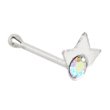 Review   / 925 Sterling Silver AURORA Rhinestone TIARA Nose Bone