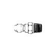 25MS , FST Series, Straight-Thru, Steel Socket, 1/4 in. Male Pipe