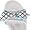 Salt w/ White Black Aqua Lattice Grosgrain Ribbon