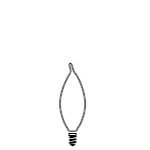 Satco S3279 120V Candelabra Bulb Frosted