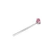 Sterling Silver Nose Studs with Color Crystals - Set of 5 Assorted Colors