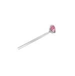 Sterling Silver Nose Studs with Color Crystals - Set of 5 Assorted Colors
