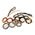 France Luxe Triple Circle Tige Boule Barrette - Classic