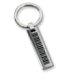 Black Accented Brushed Stainless Steel Key Ring