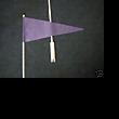 Bike Safety Flag Purple Pennet with Axel Bracket Mount