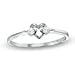 ZALES T.W Diamond Flanked Heart Promise Ring in 10K White Gold 1/10 CT. hearts