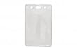 Clear Vinyl Badge/Data/Credit Card Holder - Vertical (Top Loading) with Slot & Chain Holes