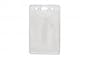 Clear Vinyl Badge/Data/Credit Card Holder - Vertical (Top Loading) with Slot & Chain Holes