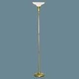 Ledu L9003 Antique brass finish torchiere with alabaster shade, 68-1/2 high