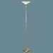 LEDU Incandescent 3-Level Torchiere, Alabaster Shade, Antique Brass Finish, 68-1/2