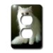   - Cats - White Persian - Light Switch Covers - 2 plug outlet cover