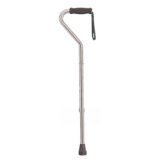 Drive Medical Heavy Duty Offset Handle Canes for Adults Silver - 6 ea