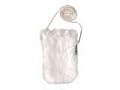 Nicole Miller Fur Bag Universal Cell Phone Carry Case with Shoulder Strap, White