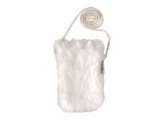 Nicole Miller Fur Bag Universal Cell Phone Carry Case with Shoulder Strap, White