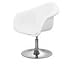 BAR CHAIR RETRO WHITE PVC/WHITE PIPING/WHITE ABS