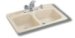 Kindred 22-by-33-Inch Double Bowl Drop-In Stanles Kitchen Sink Noble #D2233/95MK/4E