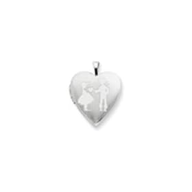 Sterling Silver 20mm Boy giving a Heart to Girl Heart Locket