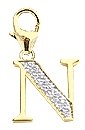 14k Gold Diamond Initial N Charm (1/10 cttw)