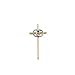 14K Yellow Gold Cross Pendant With Wedding Bands