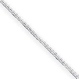 Sterling Silver .3mm Fancy Chain Necklace - 16 Inch - Spring Ring - Italian