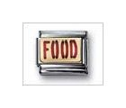 FOOD (writing) Red Classic Enamel, Italian Charm by Nomination Charms