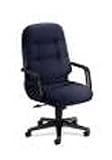 2090 Pillow Soft Exec. High Back Swivel/Tilt Chair, Blue/Black Base (HON2091AB90T) Category: Metal Office Chairs