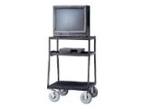 Bretford Basics Wide-Body TV Cart BBRB48-M8 - Stand for TV and VCR ( pyramid ) - steel - black - screen size: 27"