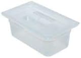 Translucent Food Pan Fourth Size Cover With Handle