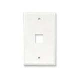 White Faceplate For Single RJ45