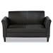 SOFA,LOVESEAT,LEATHER,BK