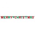 Red & Green Merry Christmas Letter Party Banner, 1.5m X 10.8cm