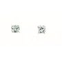 Clear Crystal 2mm Stud Earrings In Sterling Silver