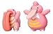 Lickitung (~1.1) & Lickilicky (~1.5): ~1/40 scale Pokemon DP Evolution Encyclopedia Series #5 Capsule Toy ~3.15 Mini-Figure (Japanese Imported)