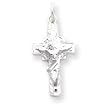 Sterling Silver Crucifix Pendant with 20 Inch Sterling Silver Chain