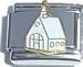 Clearly Charming White Church Italian Charm Bracelet Link