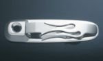 All Sales 471BC Brushed Chrome Billet Aluminum Flame Door Handles - Set of 2